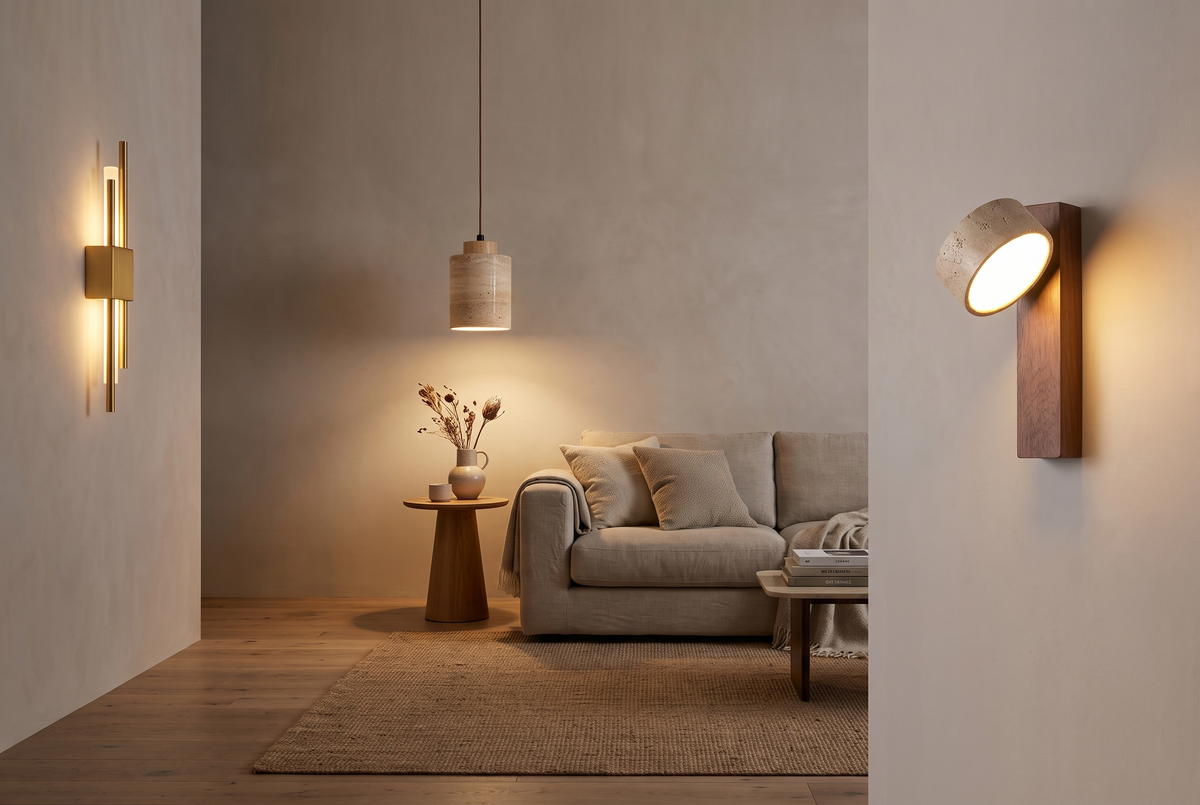 Living room with Velaro lighting