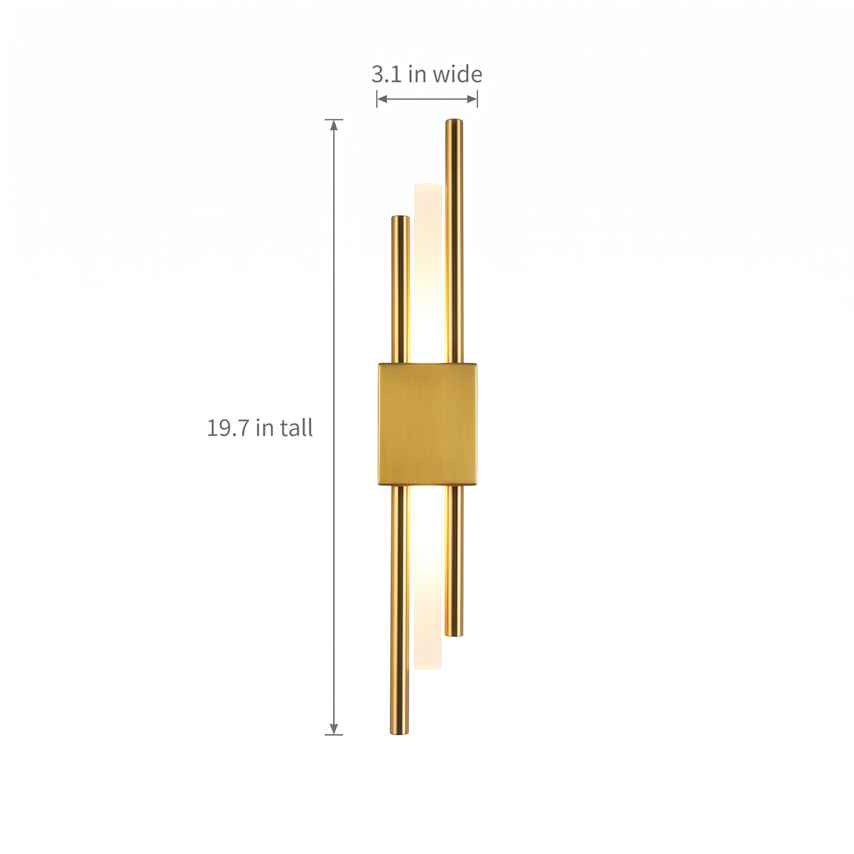 Gold LED Wall Sconce dimensions