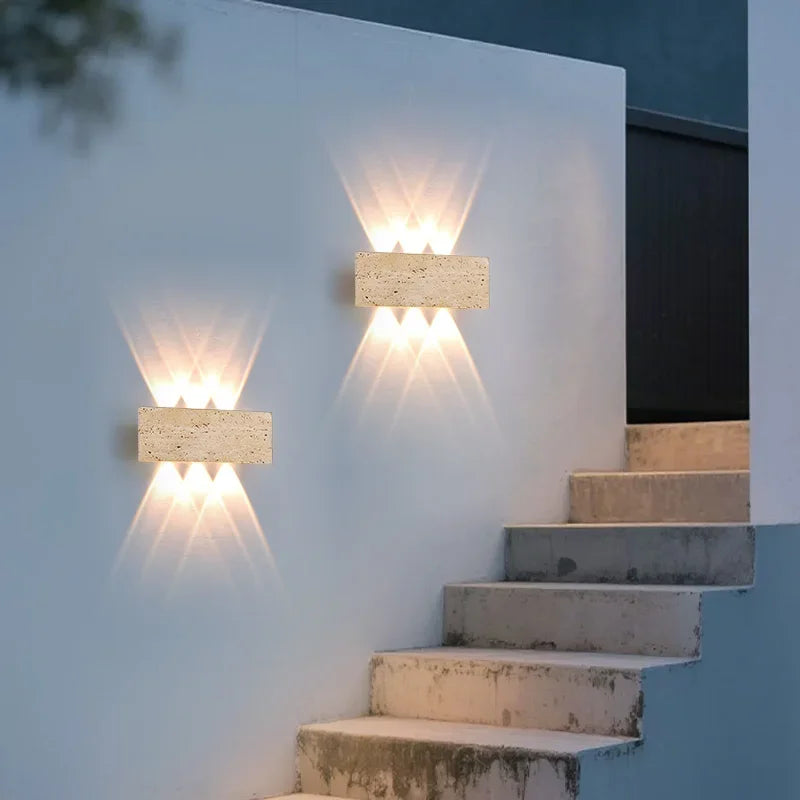 Natural Stone Outdoor LED Wall Light