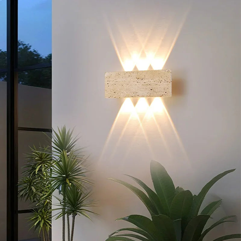 Natural Stone Outdoor LED Wall Light