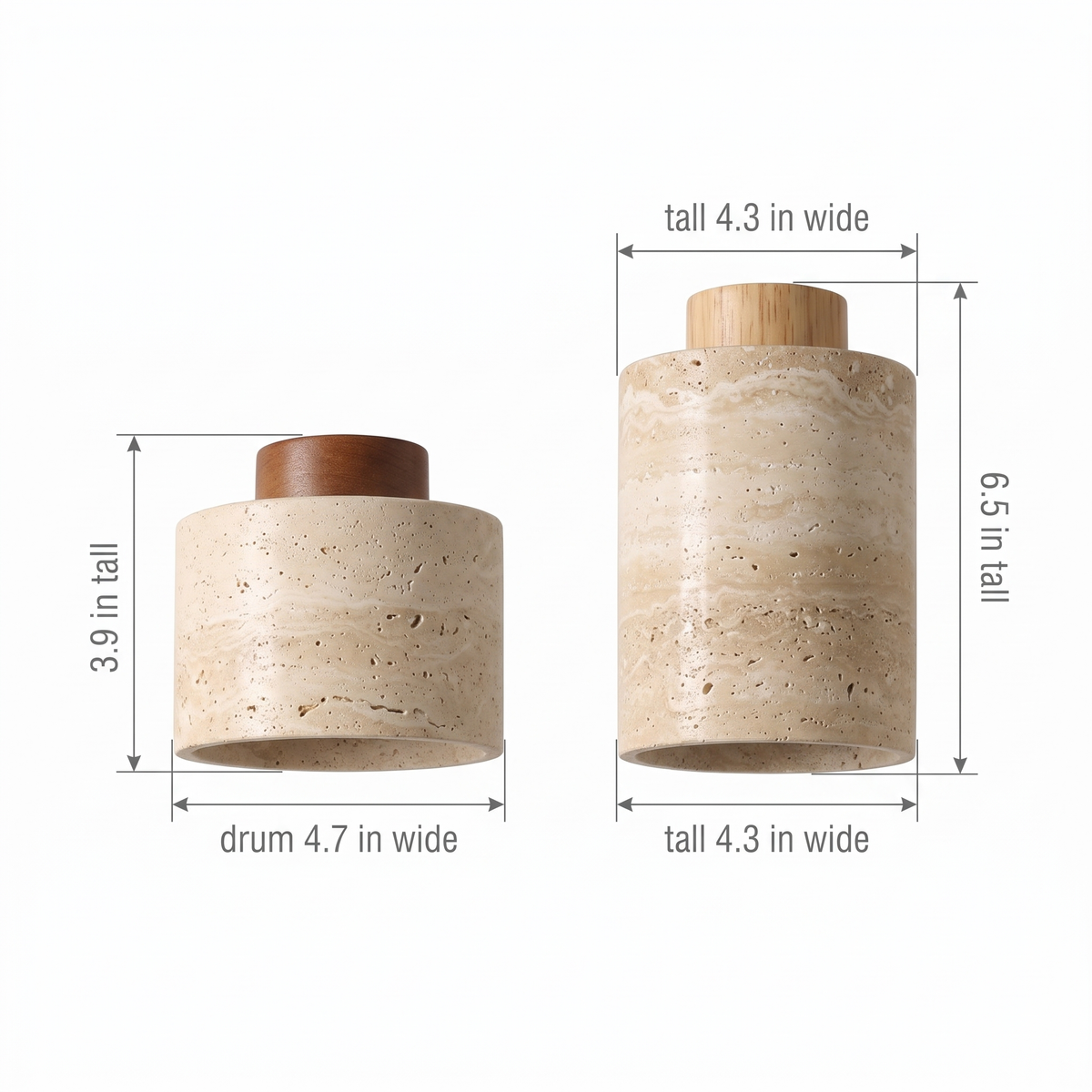 Stone Texture Pendant Light dimensions